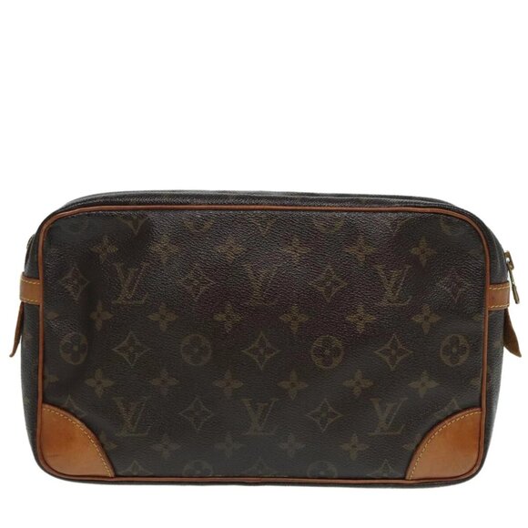 LOUIS VUITTON Monogram Compiegne 28 Clutch Bag M51845 LV Auth 86122 - Picture 2 of 16